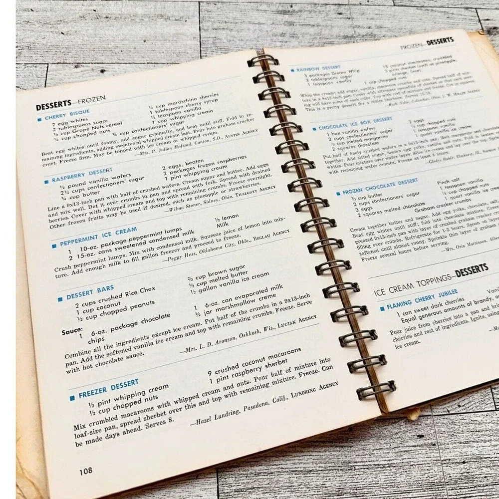 Favorite Recipes Lutheran Brotherhood Cookbook 1978 Spiral Bound Deloris‎ Kanten